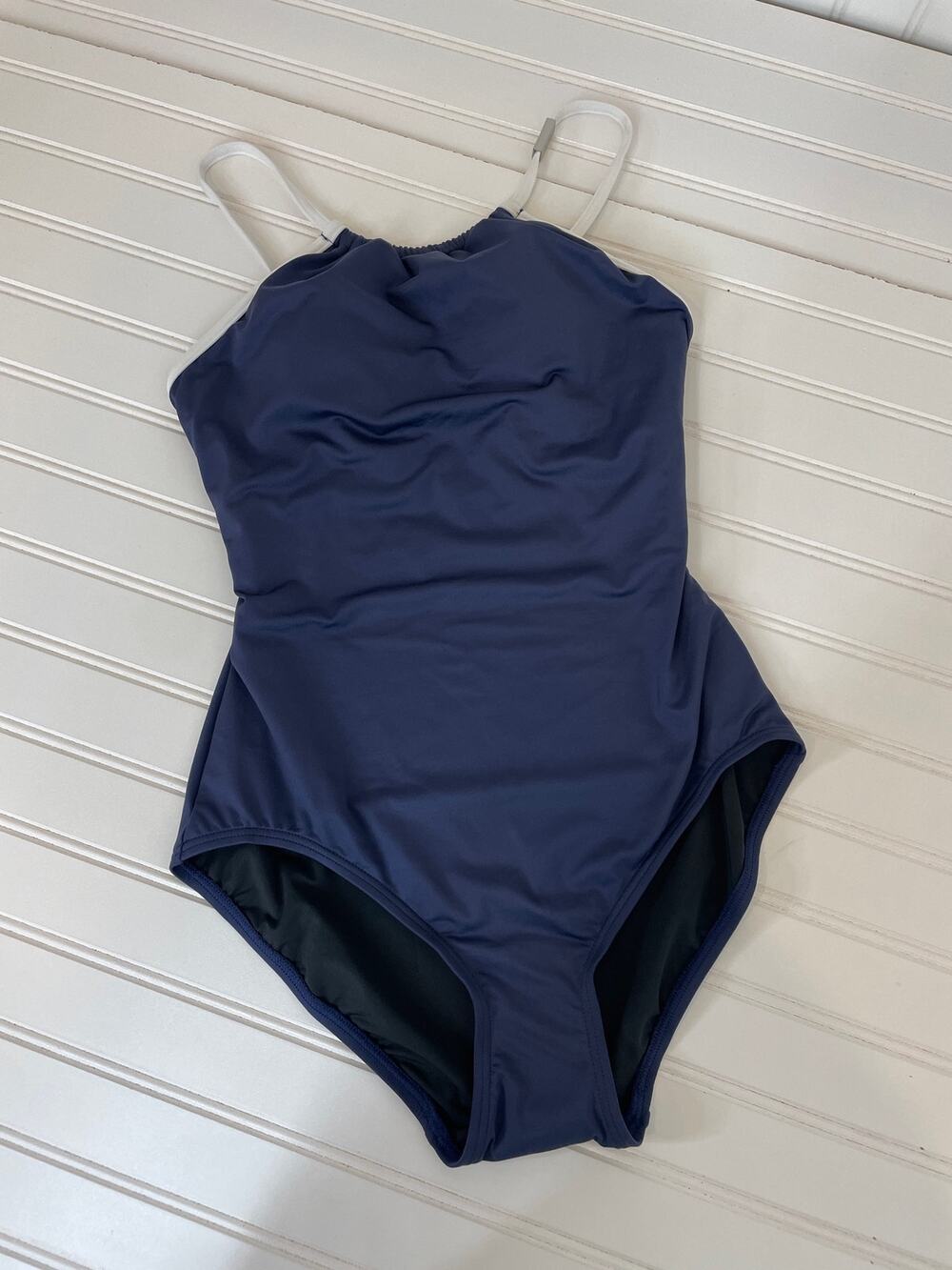 NWOT Michael Kors One Piece Bathing Suit Navy Blue Padded 1 PC Swimsuit Size S